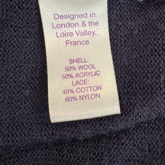 Rachel Riley Navy Sweater with Lace Inset - Picture 4 of 4